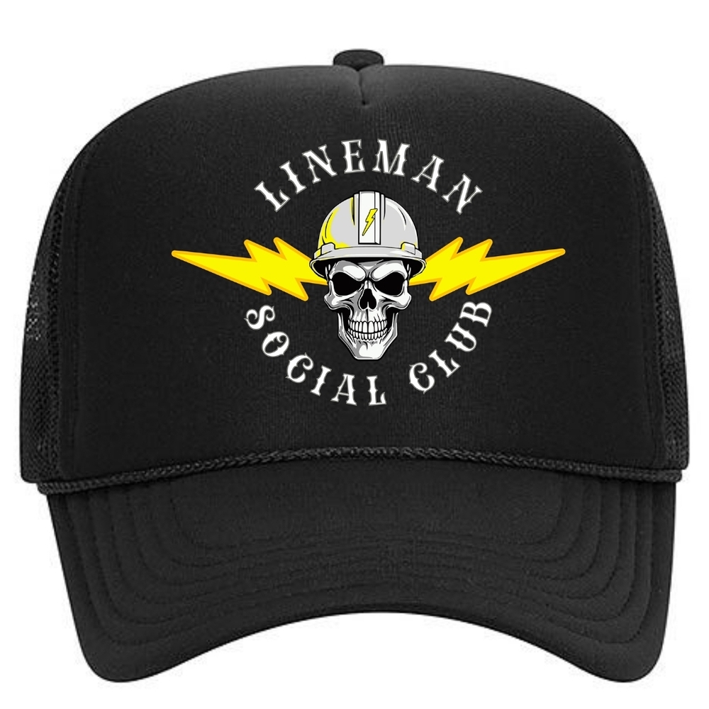 Lineman Social Club Lineworker Foam Trucker Mesh Snapback Cap Hat